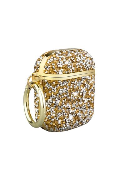 REDz Accessories Case For Apple Airpods 1/2, Full Protection, Carabiner, Gold