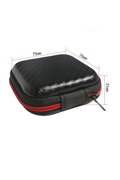 REDz Accessories AirPods Storage Case, Red Zipper, Textile, Black
