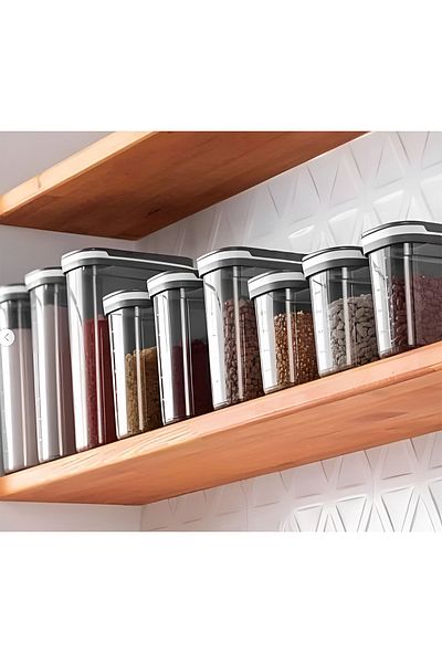 Birdoludukkan 4-Piece Sliding Lid Vacuum Scale 3 Liter Storage Container