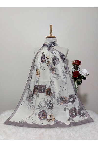 REMOMODA Patterned Soft Cotton Shawl