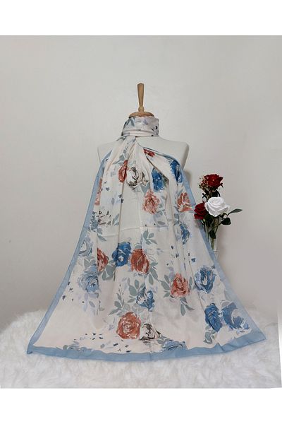 REMOMODA Patterned Soft Cotton Shawl