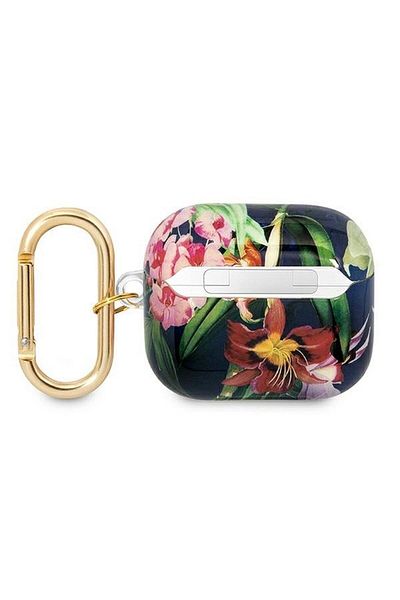 REDz Accessories Guess Protective Case For Apple Airpods 3, Gua3hhflb, Flower Strap Collection, Blue