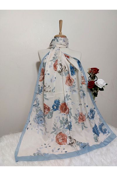 REMOMODA Patterned Soft Cotton Shawl