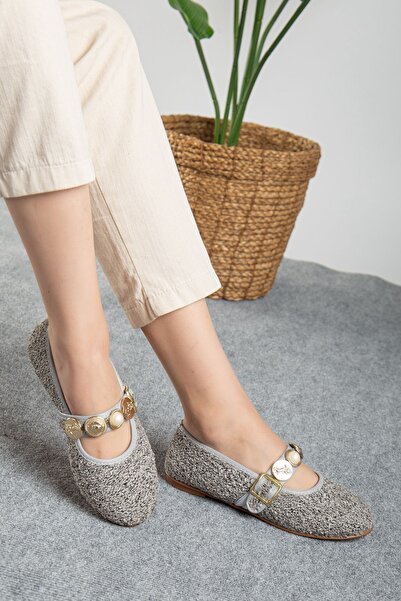 tayyarshoes Savage Kadın Rahat Ses Yapmaz Aksesuar Detaylı Günlük Ortapedik Babet