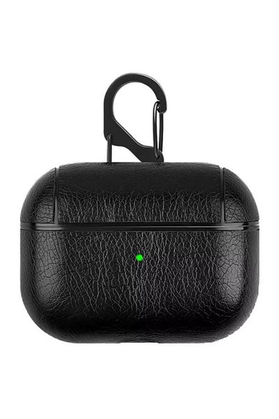 REDz Accessories Elite Case, Compatible With Airpods Pro, Select Look, Shockproof Protection, Leather Look, Black