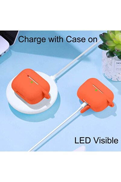 REDz Accessories Προστατευτική θήκη με καραμπίνερ, Apple AirPods Pro 2, σιλικόνη, πορτοκαλί