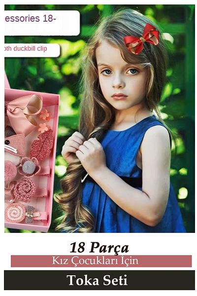 Blue Ocean Cute Hair Clip Set Hair Accessory Hair Clip for Girls 18 Pieces Gift