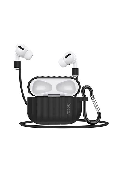 REDz Accessories Hoco Wb20 Fenix Case, For Apple Airpods Pro, Silicone, Black