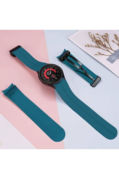 REDz Accessories Soft Magnet Strap, Sport For Samsung Galaxy Watch 4/5/5 Pro/6, Silicone, Turquoise