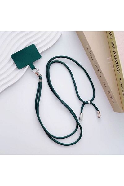 REDz Accessories Suport telefon cu șnur, material textil, reglabil, încuietori cu cheie, verde