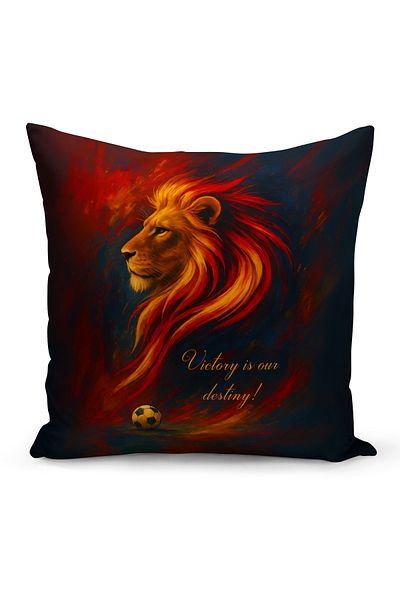 Bertille Home Copil Bebeluș Galben Roșu Fan Fotbal Seria Husă de pernă (Husă de pernă)