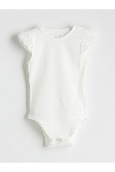 LC Waikiki Crew Neck Basic Baby Girl Snap Bodysuit (S5)