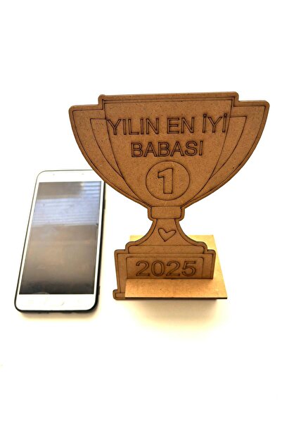 M&T WORKSHOP Babalar Günü İçin Kendin Yap Hediyesi Ahşap Boyama Telefon Tutuc...