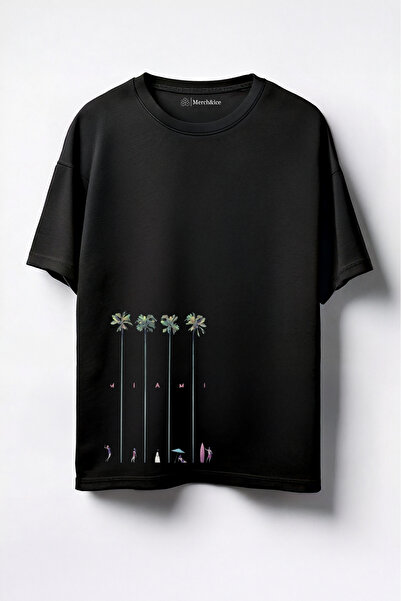 Merch&ice Tricou oversize unisex cu imprimeu Miami