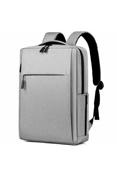 REDz Accessories Laptop Backpack, USB Charging Port, Multifunctional, Compatible 16.1", Textile, Gray