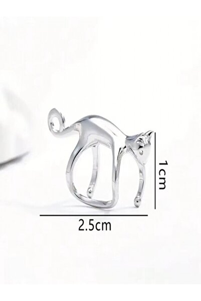 FT Tasarım Gümüş Kaplama Kedi Tasarım Kıkırdak Küpesi – Kararmaz & Antialerjik Küpe