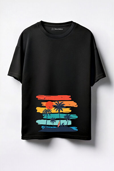 Merch&ice Šareni praznični Štampano unisex Oversize kroj T-shirt
