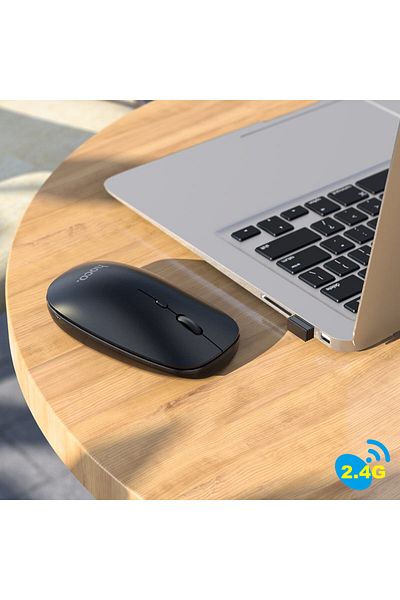 REDz Accessories Hoco GM15 Art Mouse, Dual 2.4G and Bluetooth Connection, Adjustable DPI, Business Mouse, Black