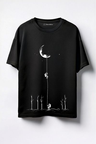 Merch&ice Αστροναύτης που προσγειώθηκε από το φεγγάρι με τυπωμένο Unisex μπλουζάκι Oversize