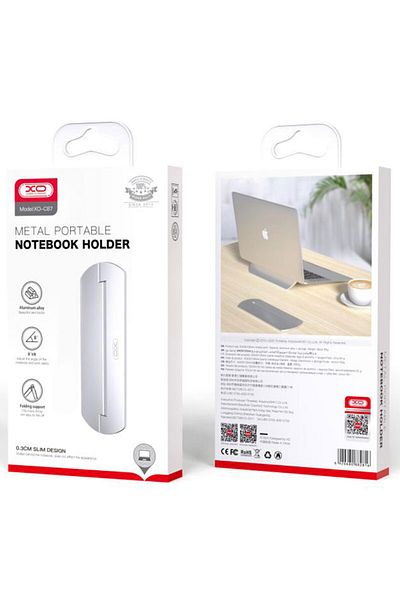 REDz Accessories Suport pentru MacBook/Laptop XO-C87, universal, reglabil și portabil, metal argintiu