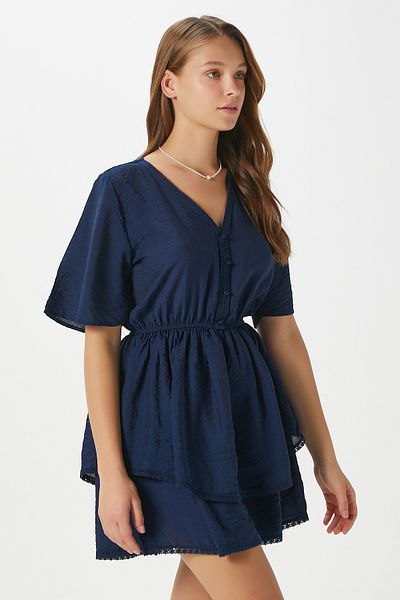 Ritnice Rochie midi cu talie elastică Devin bleumarin pentru femei