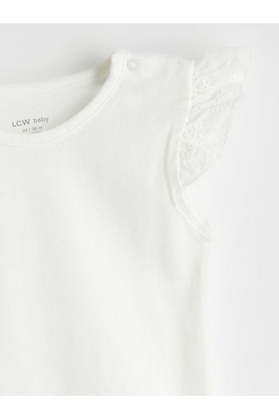 LC Waikiki Crew Neck Basic Baby Girl Snap Bodysuit (S5)