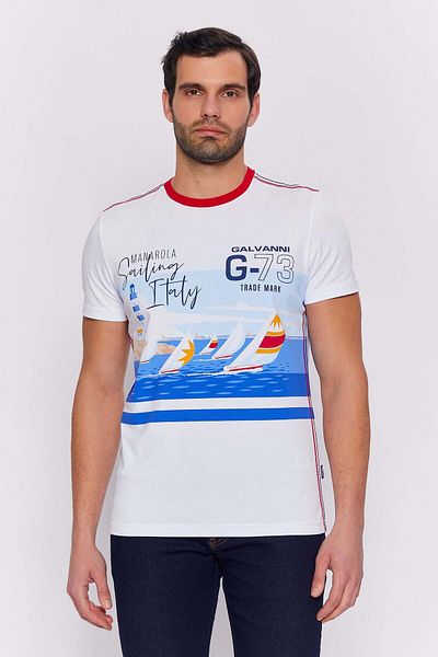 Galvanni Men's White T-Shirt - Onise White