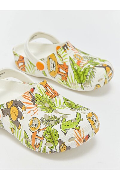 LC Waikiki LCW STEPS Beyaz Baskılı Erkek Çocuk Plaj Sandaleti