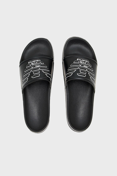 Emporio Armani Logolu Tek Bantlı Terlik Unisex TERLİK XVPS11 XR273 K485