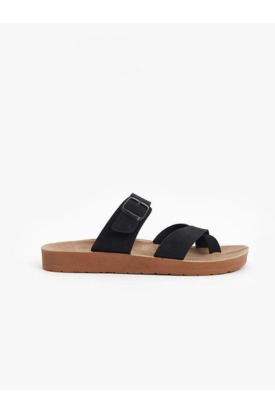 LC Waikiki Ανδρικές σαγιονάρες LCW STEPS Μαύρες