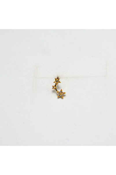 Piercing by Sever Fiyonk Çiçek Çelik Piercing… Altın/Gold Renkli ve Şeffaf Ta...