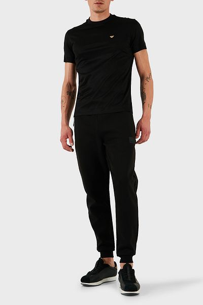 Emporio Armani Tricou cu decolteu crew din amestec de bumbac pentru bărbați EM001702 AF10017 MC18