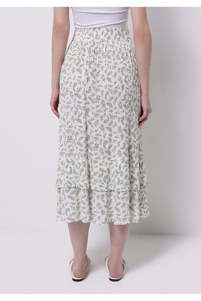 Colin's Maxi Length Printed Women's Ecru Skirt