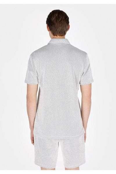 Colin's Regular Fit Polo Neck Jacquard Men's Gray Short Sleeve T-Shirt