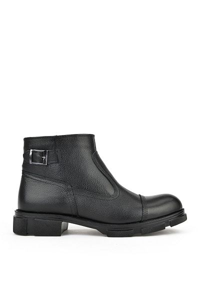 Ziya , Ανδρικές Γνήσιες Δερμάτινες Μπότες Shearling 153999Z0441 Μαύρο