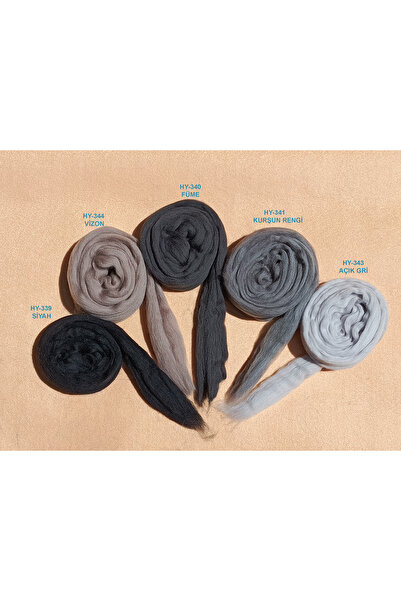 Hobi Keçe YÜN ( 5 renk 250 gr. GRİ serisi)