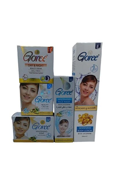 goree مجموعة تبييض و العناية بالبشرة جوري 5 قطع 476 جرام