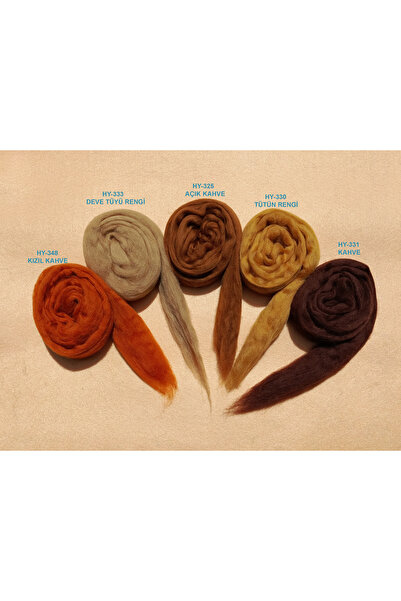 Hobi Keçe YÜN ( 5 renk 250 gr. KAHVE serisi)