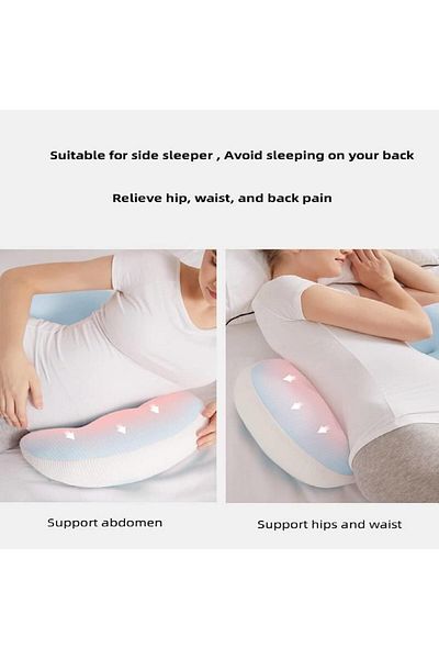 COOYA Pregnancy Pillows for Sleeping,Detachable & Adjustable,Support for Back,Legs,Belly,Hips,Blue