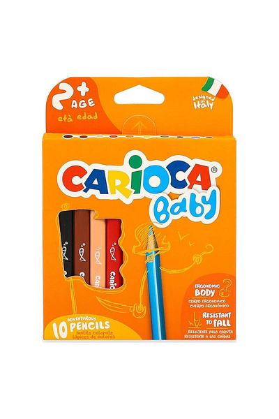 Skygo Carioca Baby Jumbo Triangle Dry Crayons 10Pcs