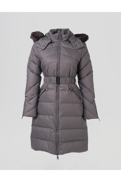 Kayra Removable Hooded Goose down Coat Smoked