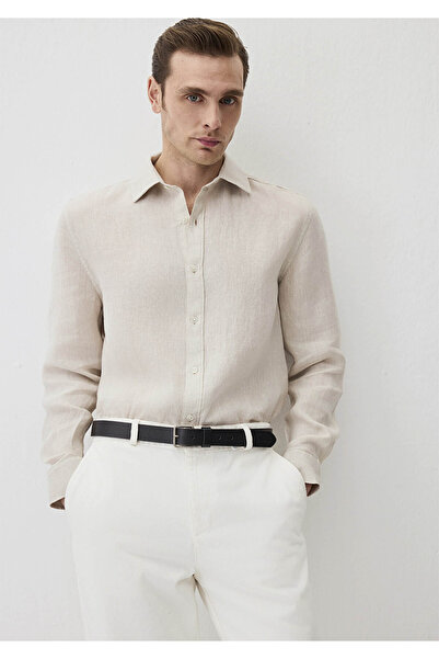 Mavi Cămașă pentru bărbați cu mânecă lungă bej 0211496 -70134