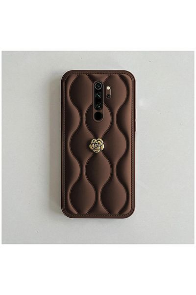 Zebana حافظة متوافقة مع هاتف Xiaomi Redmi Note 8 Pro Zebana Camellia حافظة جلدية باللون البني