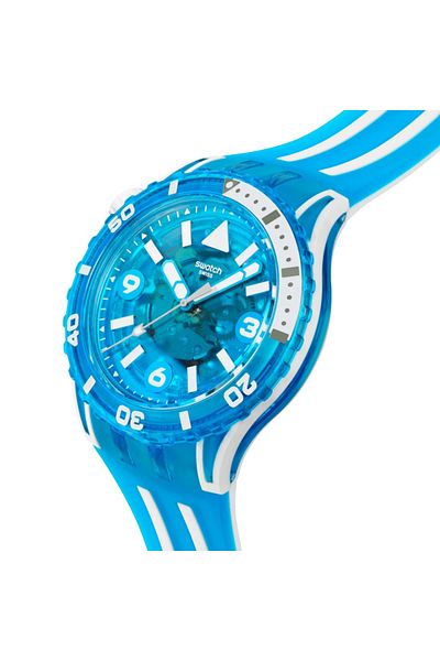 Swatch Sscu09S100 Blue Fire Wristwatch
