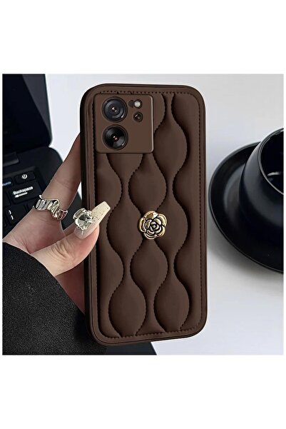 Zebana Xiaomi Mi 13t Pro Compatible Case Zebana Camellia Leather Case Brown