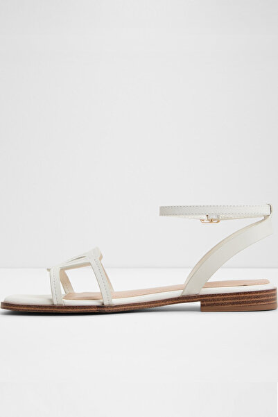 Aldo Greengrove - Women's Genuine Leather White Flat Sandals