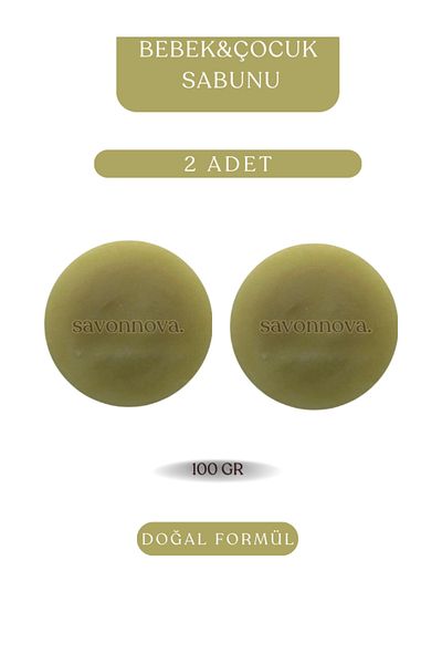 Kozmetigo Baby&Child Soap Advantageous 2X100 Gr Set Solid Soap for Skin Care and Personal Care