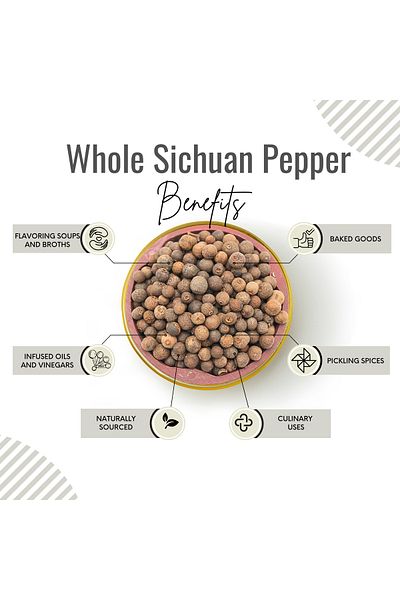 AWAFI MILL Szechuan Peppercorns | Piper Nigrum - Bottle of 100 gram / 3.5 Oz