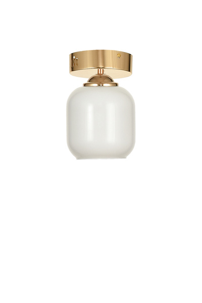 Avizemoda Siena Tekli Plafonyer Beyaz Camlı Salon Oturma Odası Modern Avize -...