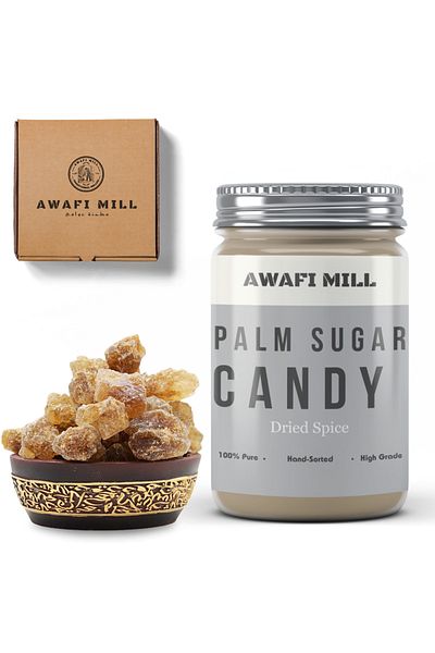 AWAFI MILL Palm Sugar Crystals | Panam Kalkandam - Bottle of 100 gram / 3.5 Oz